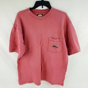 Tommy Bahama Men’s Red Distressed Short Sleeve Top Size Medium 100%Cotton